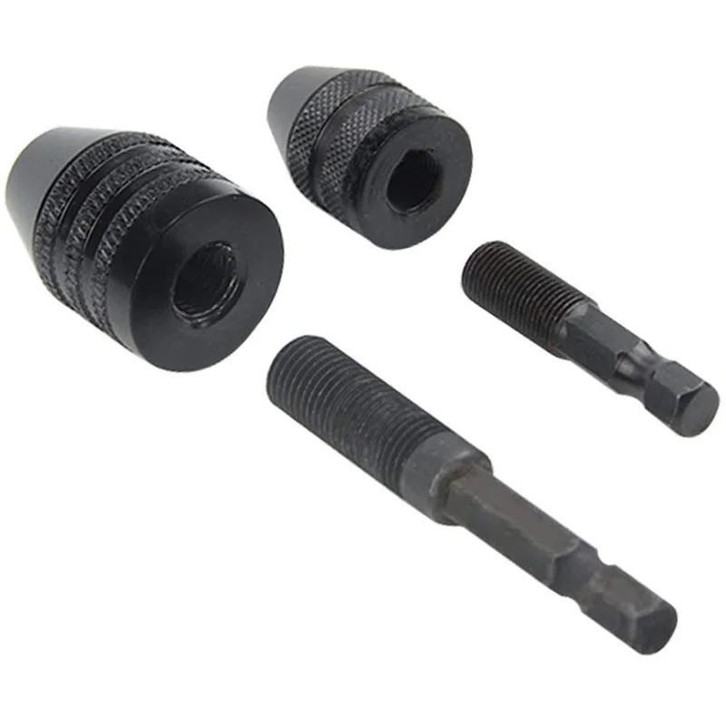 

JHD 4PCS Drill Chuck Quick Change Adapter Mini 3-Jaw Drill Chuck Screwdriver Adapter Electric Drill Conversion Chuck Set