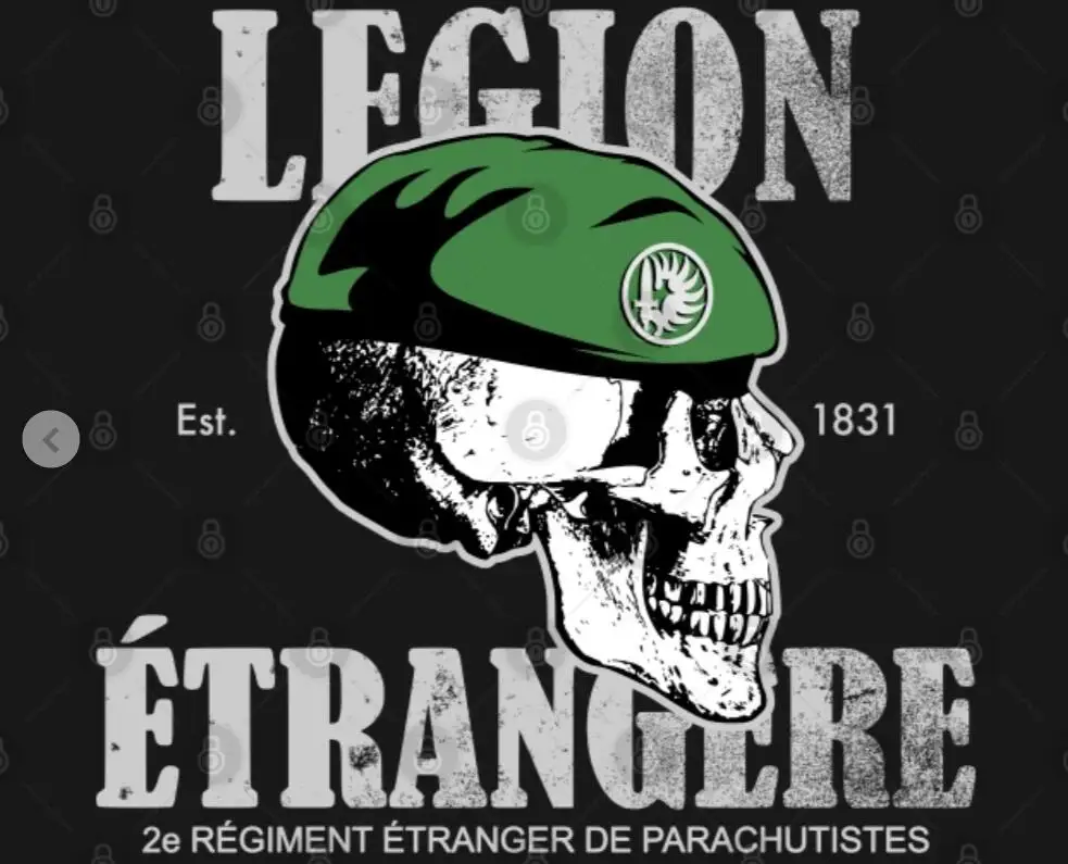 French Foreign Legion Paratrooper Men T-Shirt Legion Etrangere 2 REP Men Clothing Short  Casual 100% COTTON O-Neck