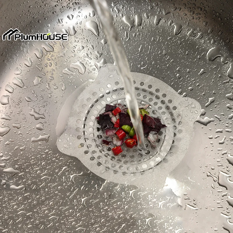 

20Pcs Disposable Shower Drain Hair Catcher Strainer Filter Sticker Kitchen Sink Sewer Outfall Stopper Bathroom Floor Drain Cover