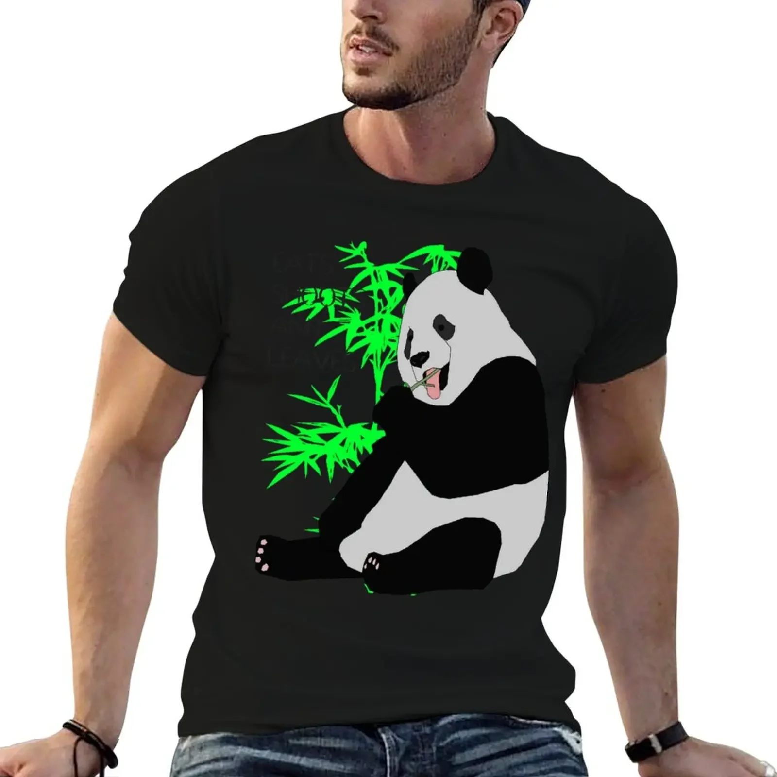 Eats Shoots and Leaves Fun Pun Quote 2 T-Shirt Aesthetic clothing graphic shirts oversized T-shirts for men cotton