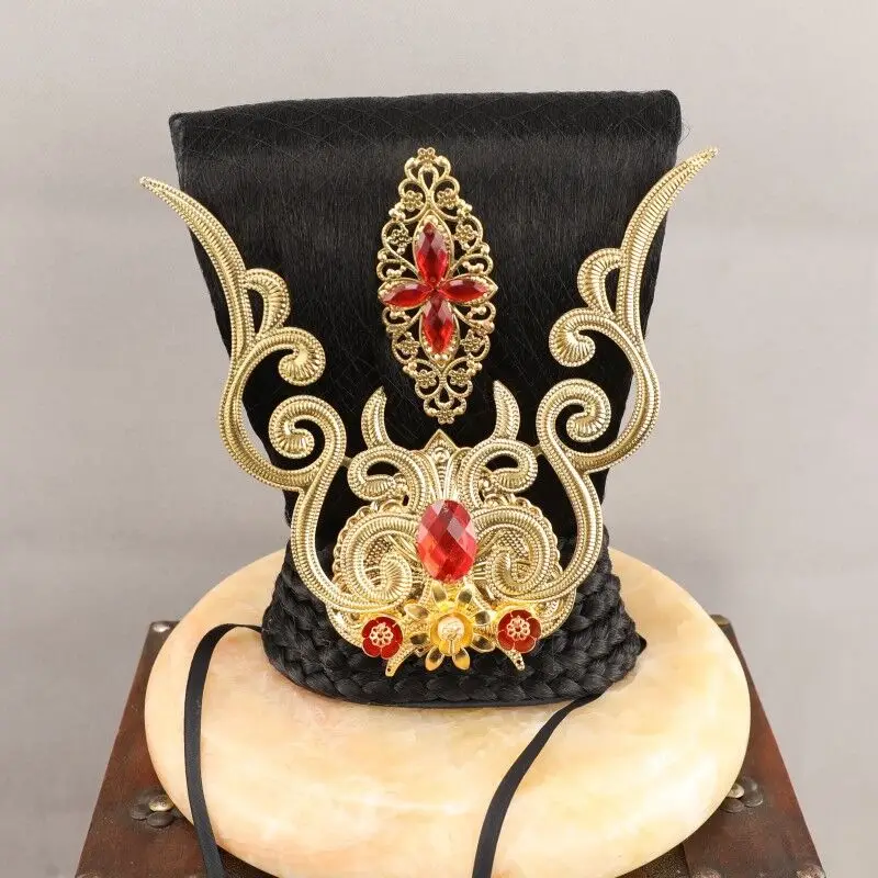 Black Fairy Dance Hair Chignon Chinese Ancient Female Hanfu Hair Accessories Beautiful Princess Headwear Antique Photography