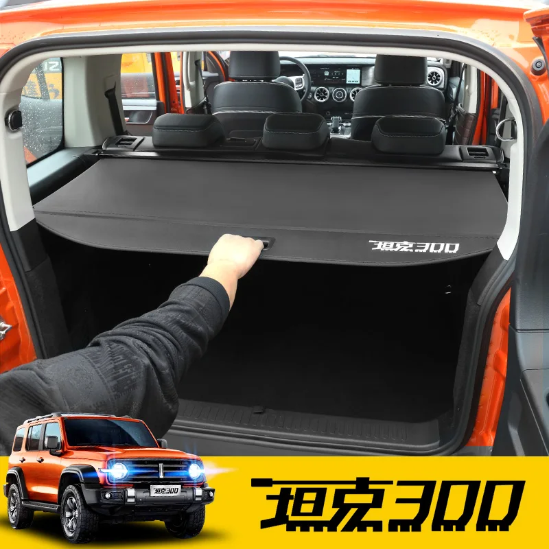 

For Great wall Tank 300 2021 Trunk Cargo Cover Rear Rack Privacy Security Shield Sun Shade Luggage Carrier Curtain Rear Racks