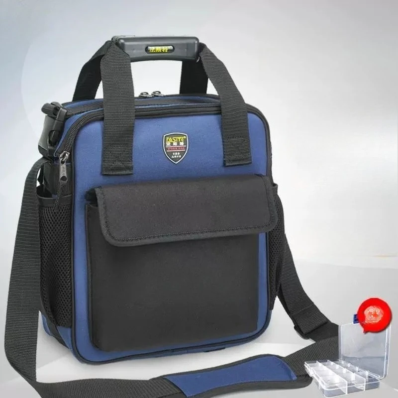 Oxford Cloth Home Repair Tool Kit with Shoulder Strap Crossbody Bag Thickened Labor Insurance Electrician Bag Tools Organizer