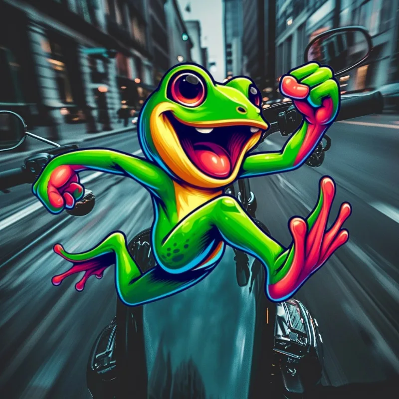 1PC Colorful Happy Frogs Motorcycle Stickers Waterproof Motorbike Fuel Tank Decorative Vinyl Decals Funny Animal Moto Decoration