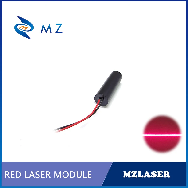 Modul Diode Laser garis merah, Mini D10mm 650nm 100mw 110 derajat Laser 3V kelas industri tipe Drive APC