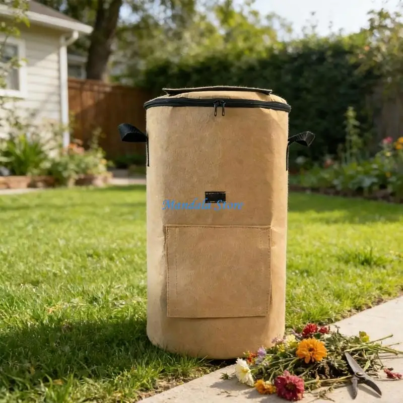 U2JC Sustainable Compost Bin Crafted From Thickened Felt Fabric With Convenient Top Opening And Carrying Handles