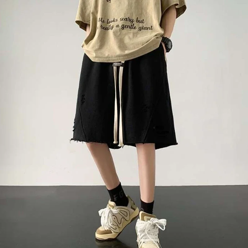 

Спортивные мужские шорты на шнурке, мешковатые беговые брюки, широкие мужские шорты с карманами, свободные персонализированные эластичные горячие предложения Xl