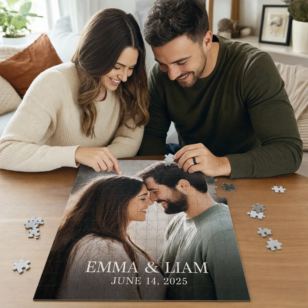 35/300/500/1009pcs Personalized Custom Photo Puzzle Family Photos Creative Commemorative Gift Families Games