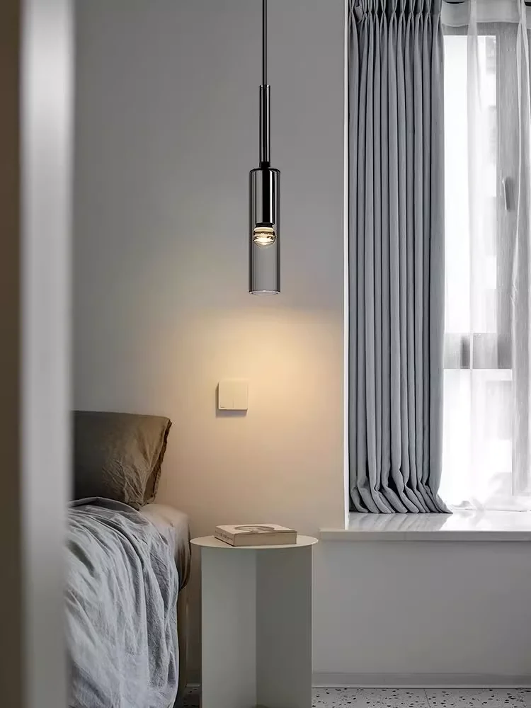 

Luxury Art Deco Crystal Cylinder LED Pendant Light for Living Room Kitchen Bedside and Staircase Hanging Decor