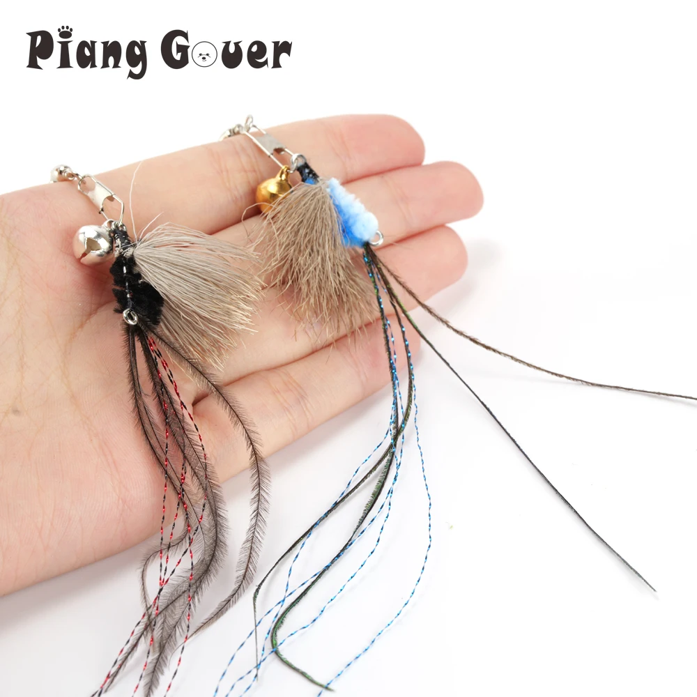 4 قطعة الحشرات وهمية استبدال رئيس القط دعابة عصا ألعاب القط شرابة مستلزمات ألعاب الحيوانات الأليفة #2