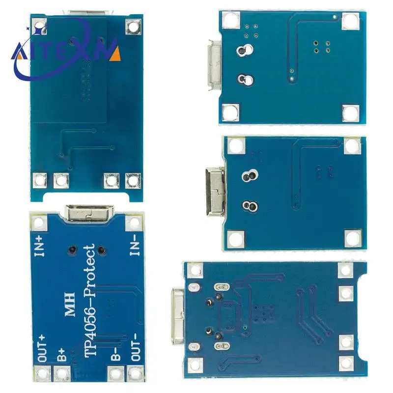 Type-c / Micro USB 5V 1A 18650 TP4056 Lithium Battery Charger Module Charging Board With Protection Dual Functions Protect Board