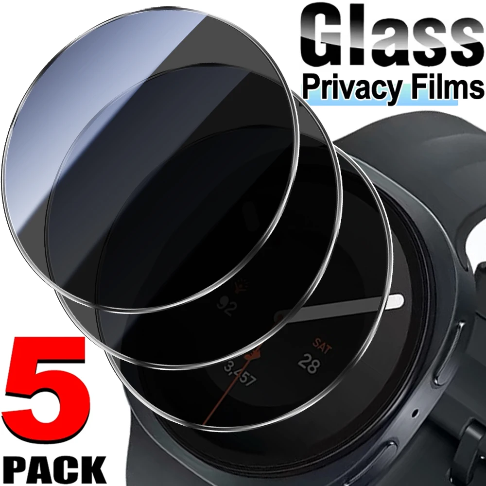 1-5PCS Privacy Tempered Glass Protective Films For Samsung Galaxy Watch 9 40mm 44mm Ultra 2 2026 Anti-Peeping Screen Protector