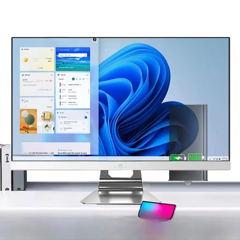 كمبيوتر OEM الكل في واحد 24 بوصة 27 بوصة AIO I5 I7 16 جيجابايت/32 جيجابايت رام 256 جيجابايت/512 جيجابايت SSD سطح المكتب قطعة واحدة الكل في واحد مع بطارية UPS
