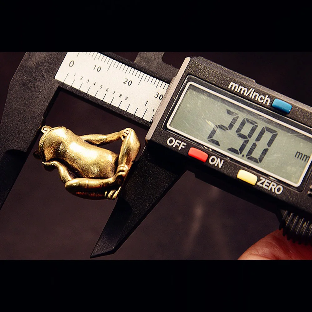 التفكير الضفدع تمثال نحاسي أثاث سطح المكتب الإبداعي الحلي تماثيل صغيرة على شكل حيوانات الحرف المقتنيات هدية ديكور المنزل #5