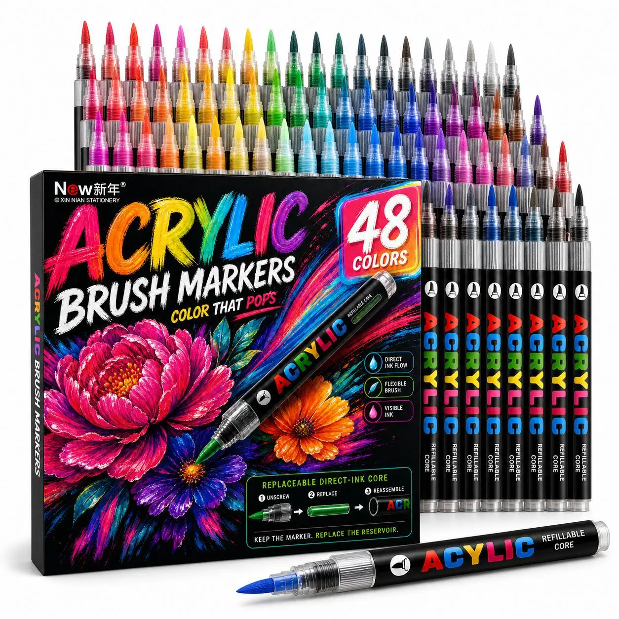 set-di-48-pennarelli-acrilici-a-punta-morbida-per-disegno-artistico-fai-da-te-pittura-e-forniture-per-studenti