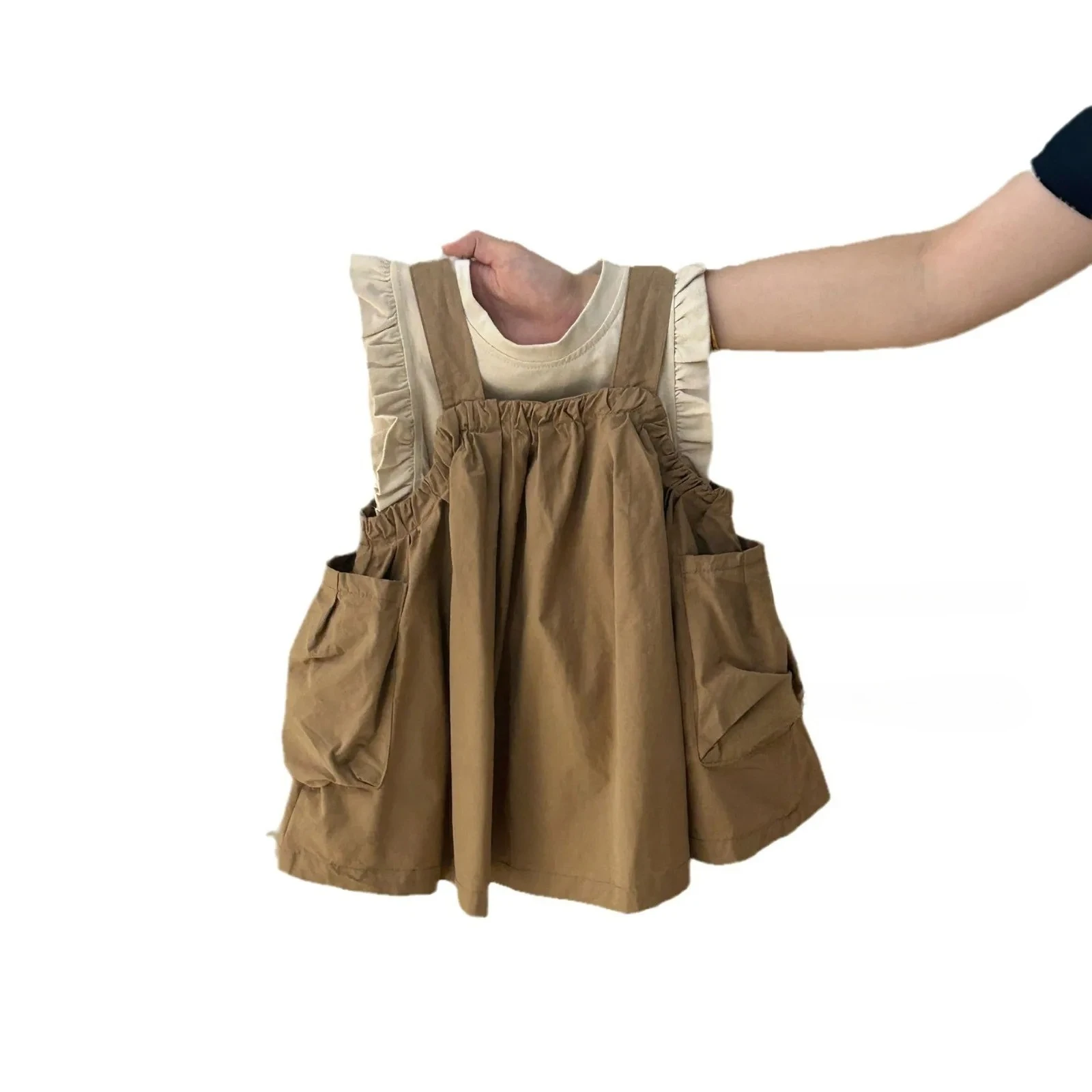 

Fashion Children Birthday Korean Clothes Одежда На Лето 2025 Baby Girls Summer Clothing Set T-Shirts Tops+bags Slip Dress Kids