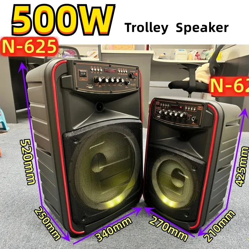 

Professional Outdoor Audio Sound Box Wireless Blue Tooth Handheld Portable Speakers With RGB Light Family Theater Karaoke System