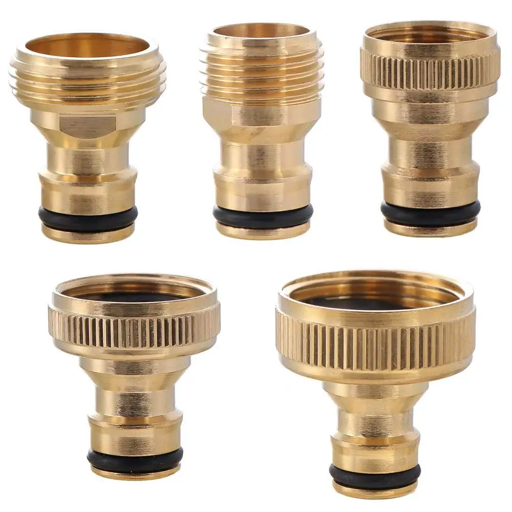 Gardening 1/2 3/4 1 Inch Faucet Brass Garden Garden Tool Thread Quick Connector Nozzle Adapter Hose Fitting Water  Joints