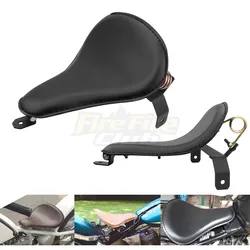 Moto Black Solo Seat Baseplate Spring Seat Pad Saddle Bracket For Harley Sportster Bobber Chopper Custom Honda Yamaha