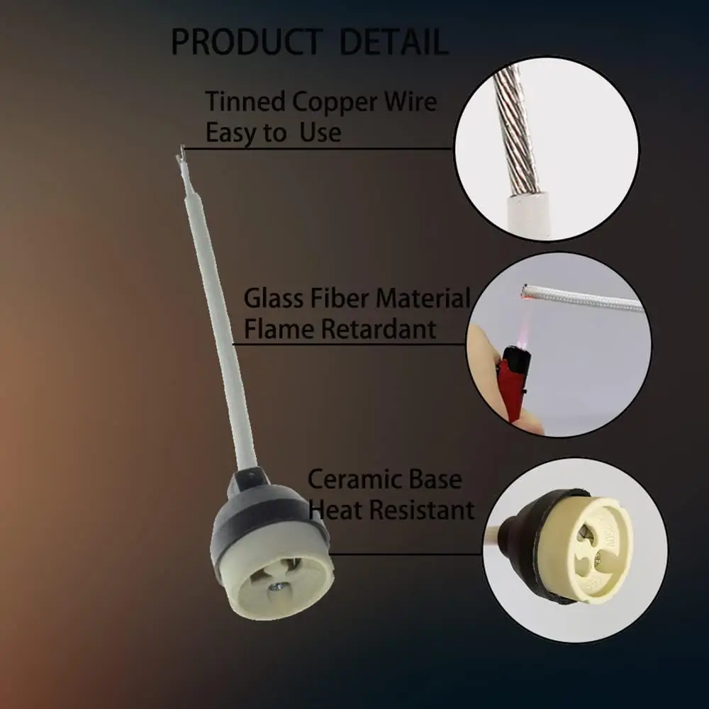 1pcs 15cm GU10 Lamp Holder Lamp Light Fitting Parts Ceramic Lamp Bases Connector GU10 Socket for LED Light Bulbs Halogen Bulbs