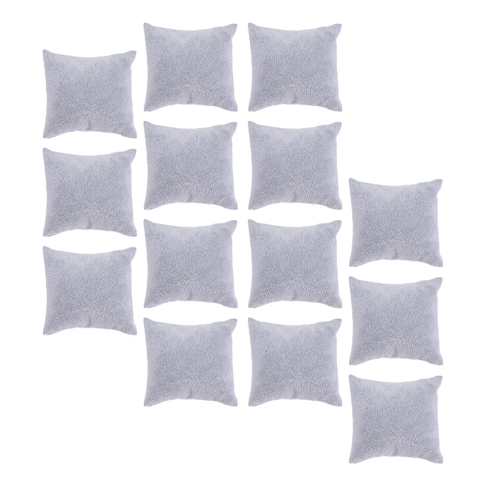 

14Pcs Jewelry Display Pillow Mini Bracelet Holder for Watches Bangles Lint Material Protection Home Decor Accessory Cushion Grey