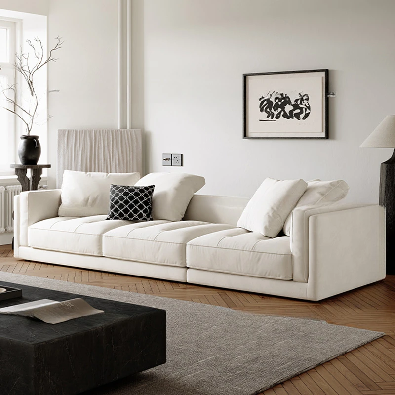 Aesthetic Minimalist Living Room Sofa Designer Floor Regale European Living Room Sofa White Large Canape Salon Home Furnitures