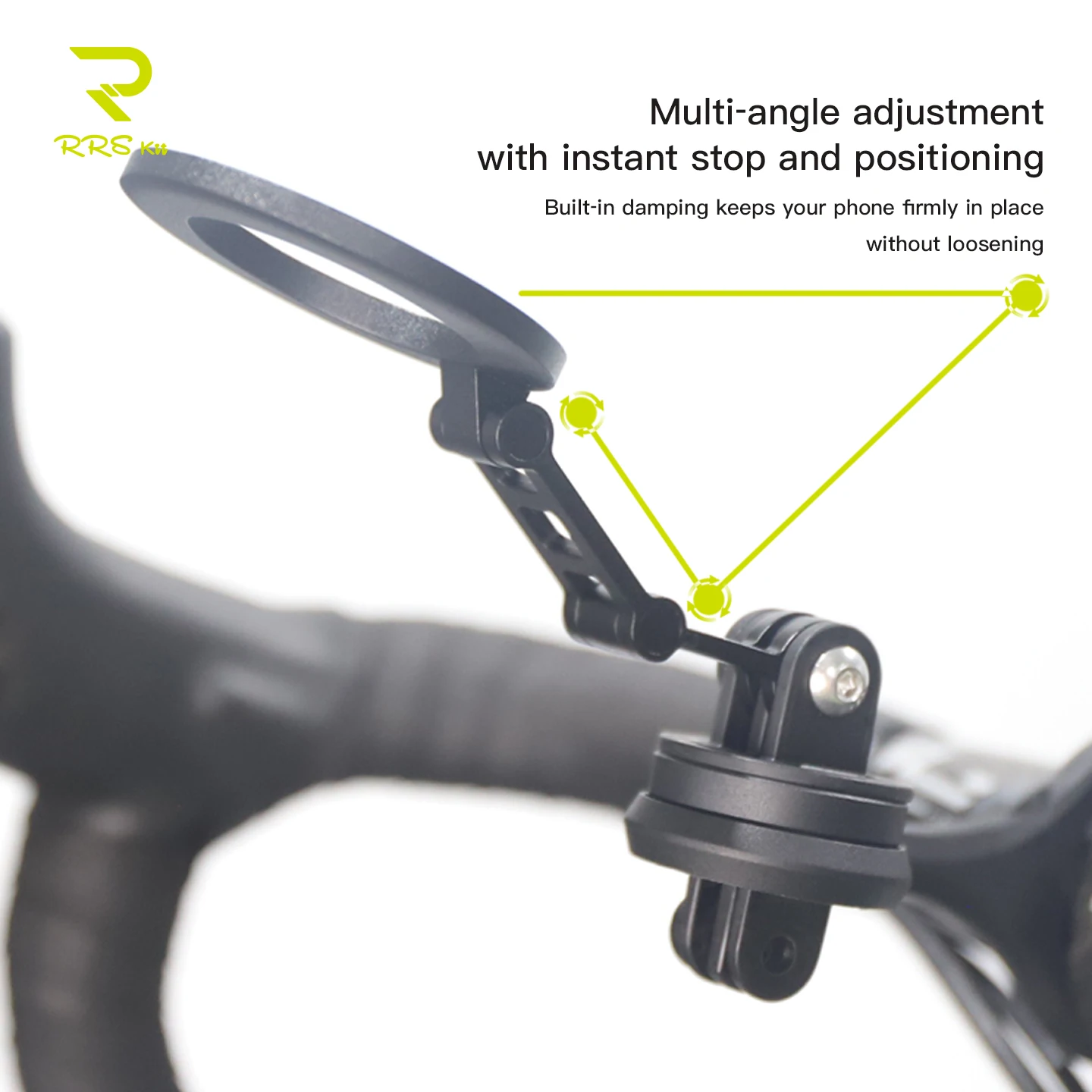 Support magnétique pour téléphone de vélo RRSKIT, uniquement pour vélo d'intérieur, support double usage pour ordinateur de vélo et téléphone, compatible avec les interfaces GoPro et Garmin