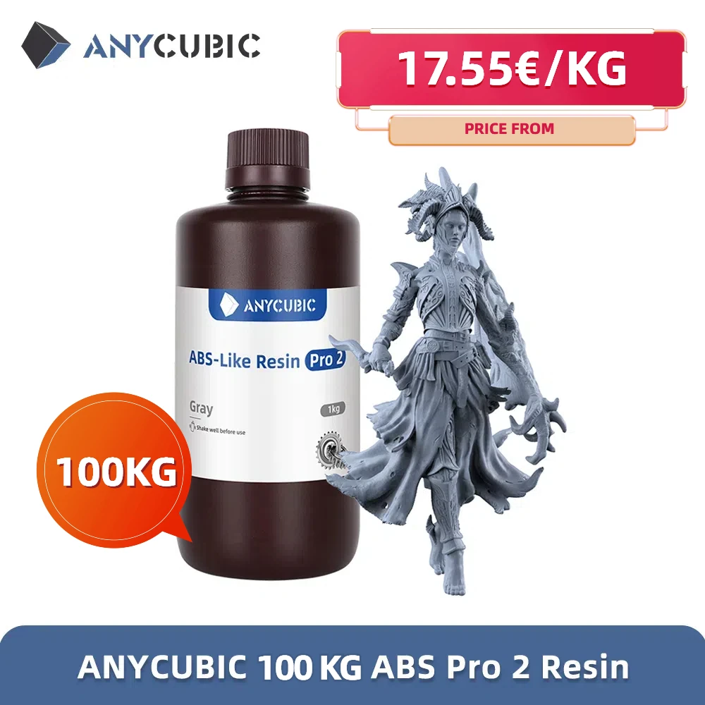 Newest 100KG Anycubic ABS Like Pro 2 3d Resin High Precision UV 405nm For LCD SLA DLP Anycubic Photon Resin 3d Printer