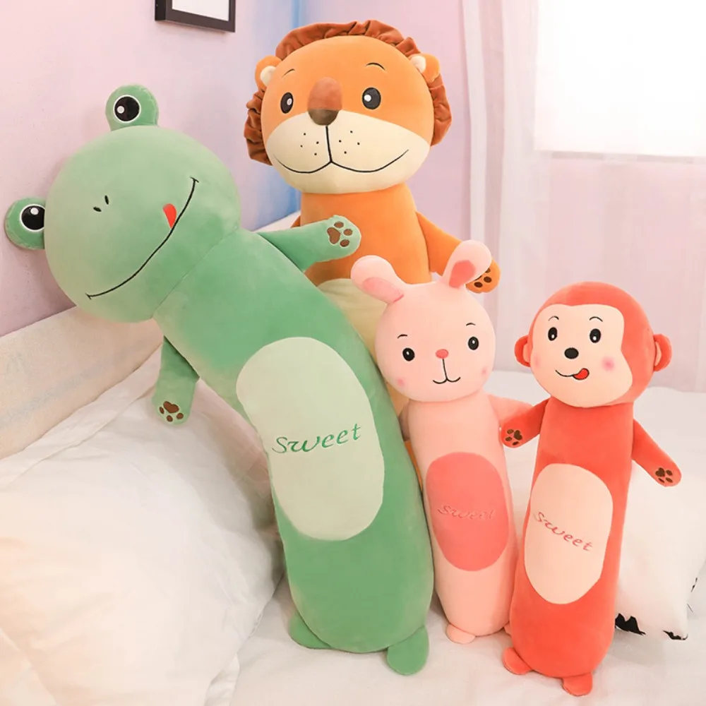 50/70cm Cute Bantal New Rabbit Monkey Animal Bolsters Cat Lion Plush Toy Home