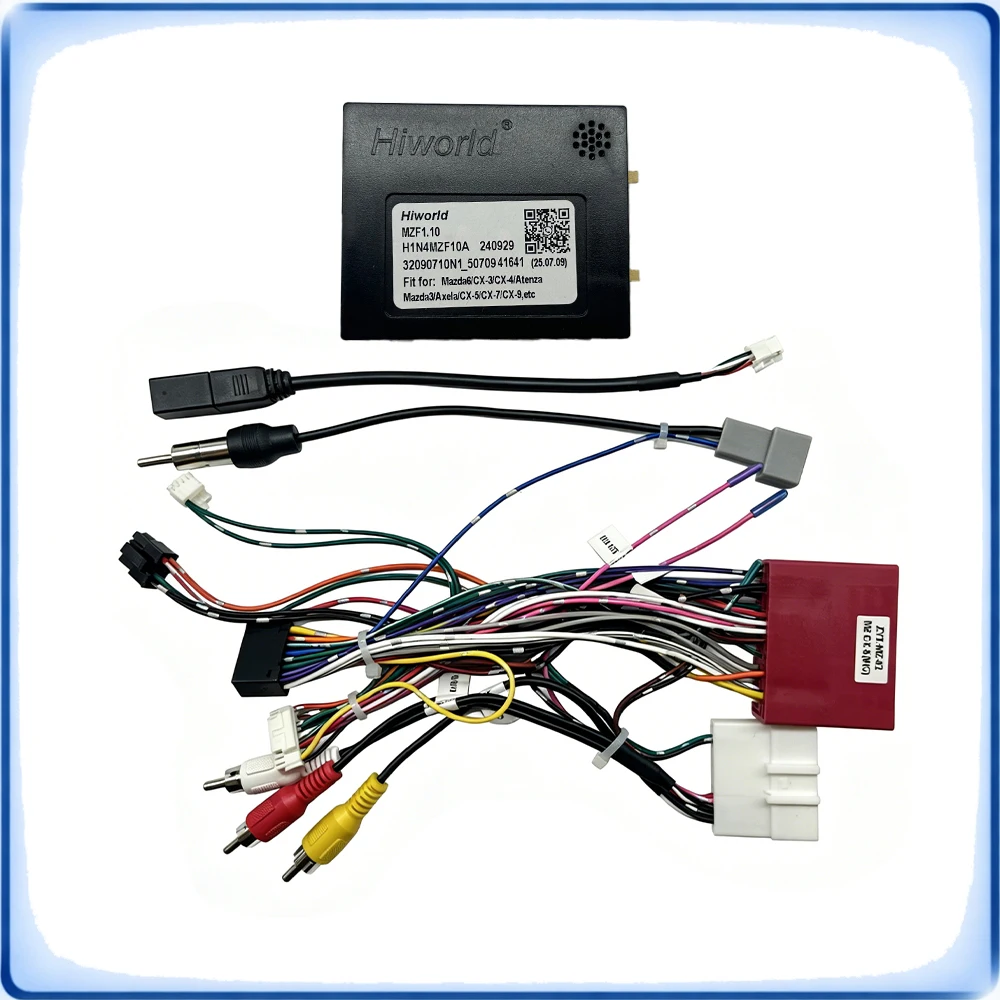 

Car Accessories 16-Pin to 24-Pin Radio Wiring Harness with CANBUS Decoder for Mazda CX-5 2014-2016 High Trim