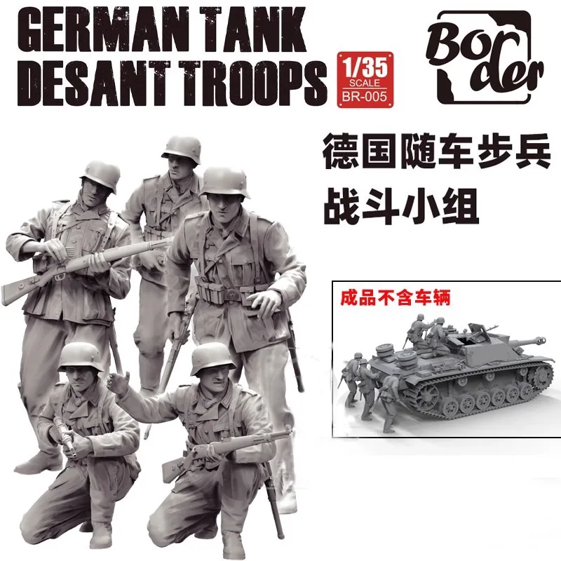 

BORDER Model Resin Soldier BR-005 WWII German Tank Desant Troops 1/35 Model DIY Accessories