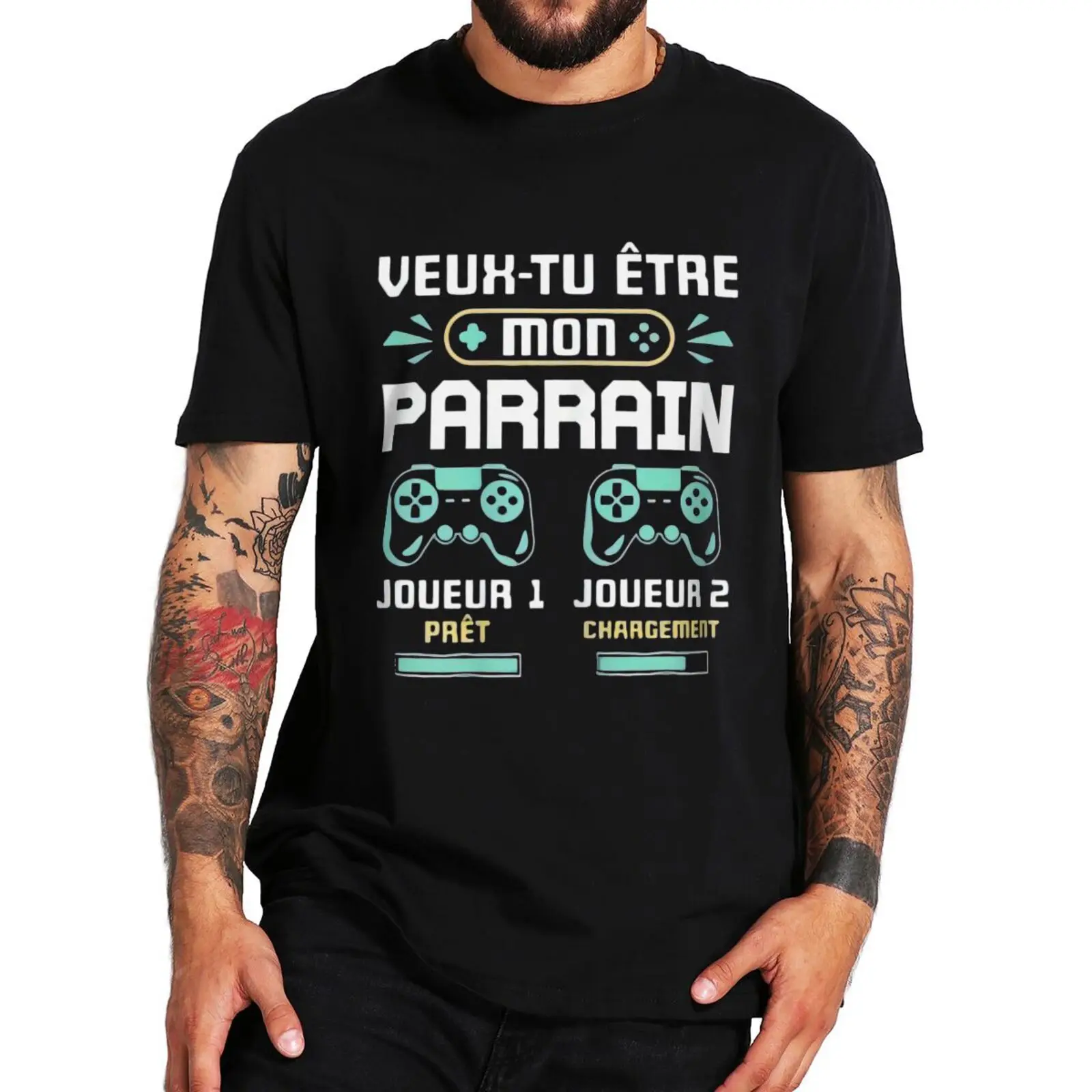 Do You Want To Be My Parrain T Shirt Vintage Funny Game Lovers Tops High Quality Cotton Unisex Casual T-shirts