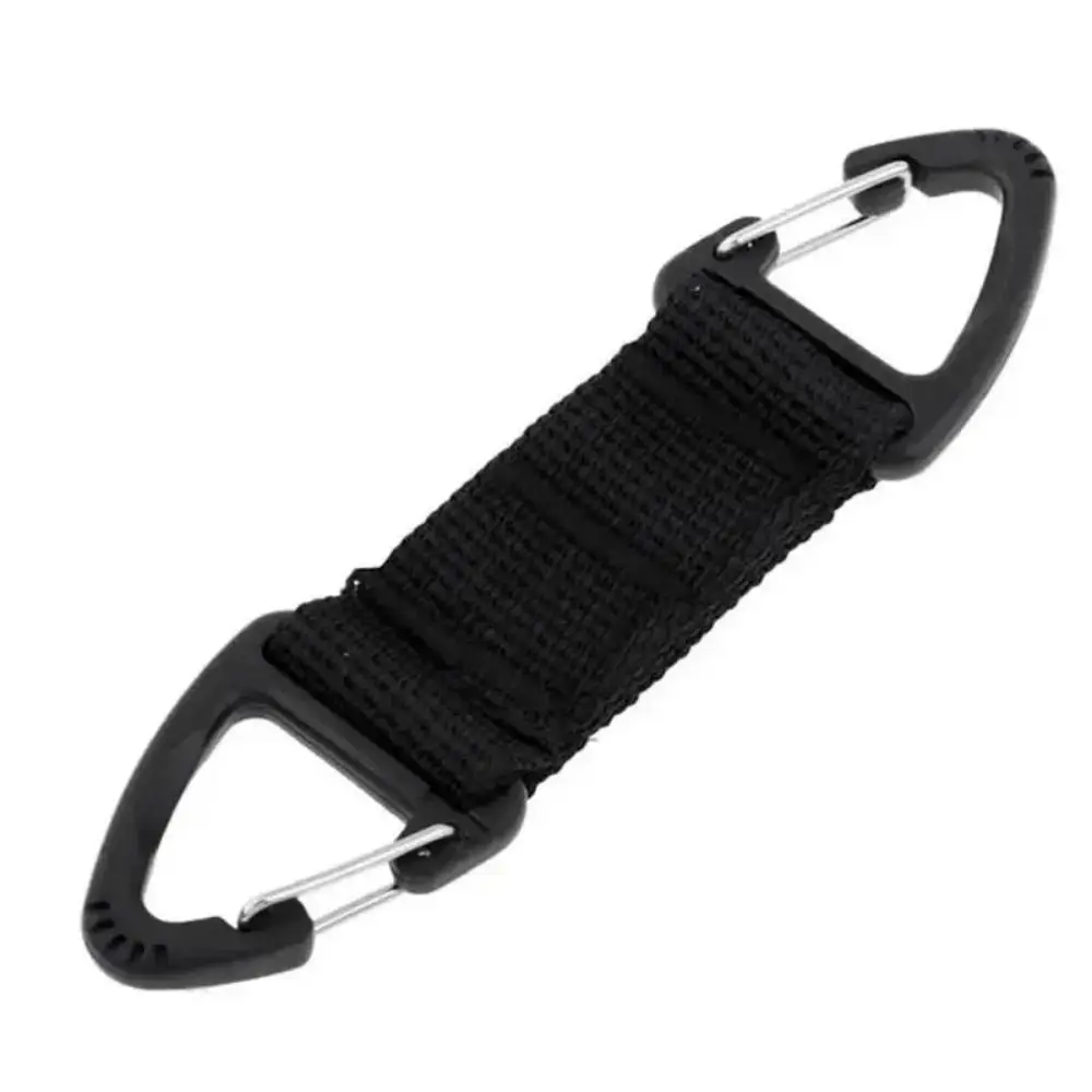 Double-headed Quick Release Carabiner Rotatable Safe Molle Camping Carabiner Sturdy Triangle Backpack Key Hook Rock Climbing