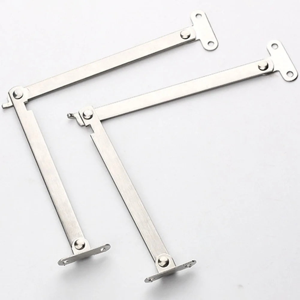 

2*Stainless Steel Folding Pull Rod Cabinet Door Movable Lift Up Support Hardware Cabinets Hinges Display Rack Support Rods