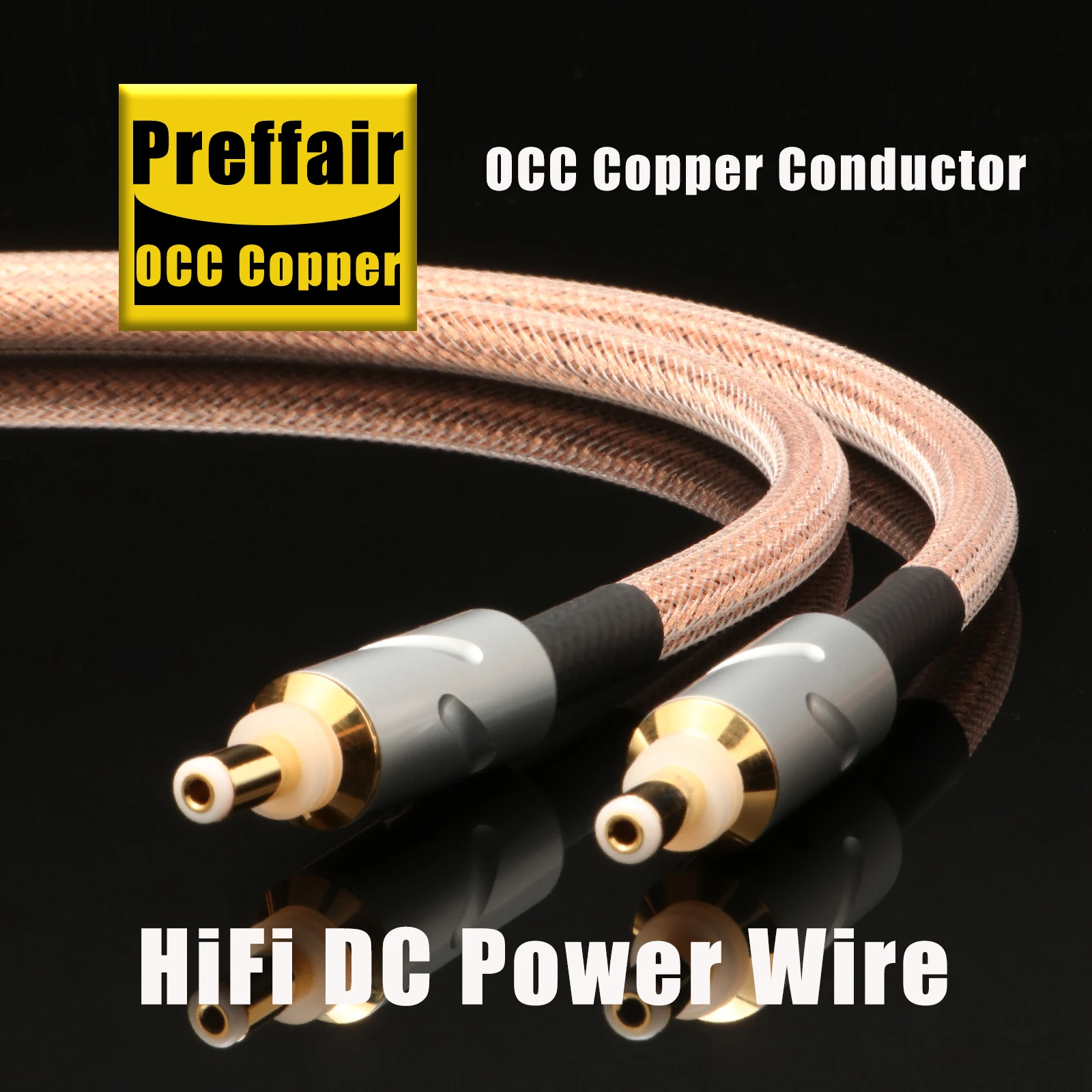 Hifi GX16 to DC2.1/DC2.5 Double Shield Digital Cable Use for Audiophile Speaker Amplifier CD/DVD Player