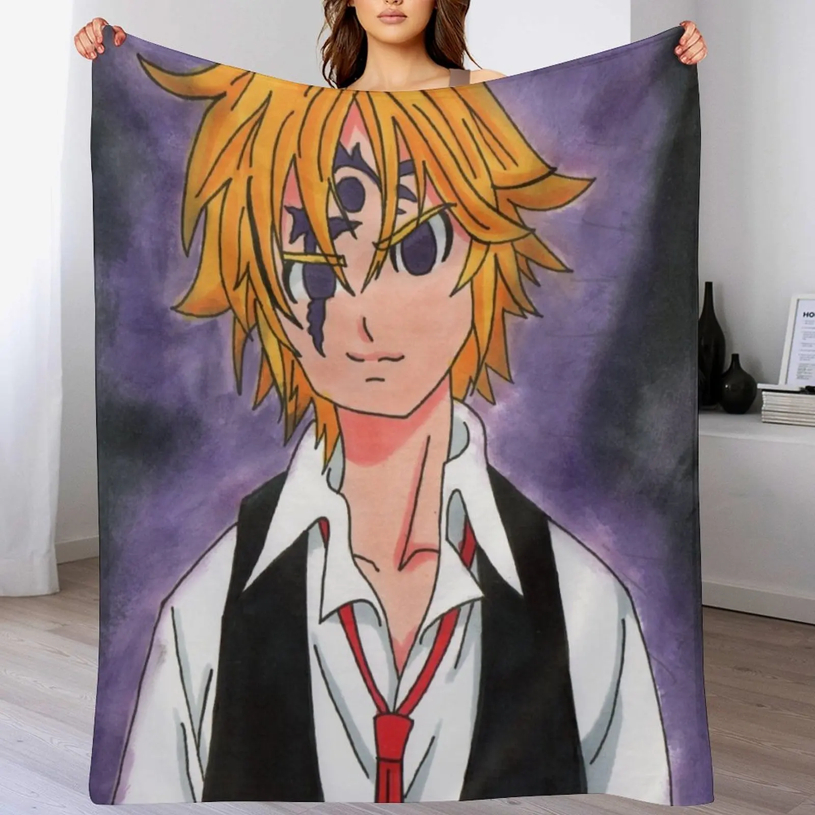 Meliodas Throw Blanket for sofa halloween Heavy Blankets