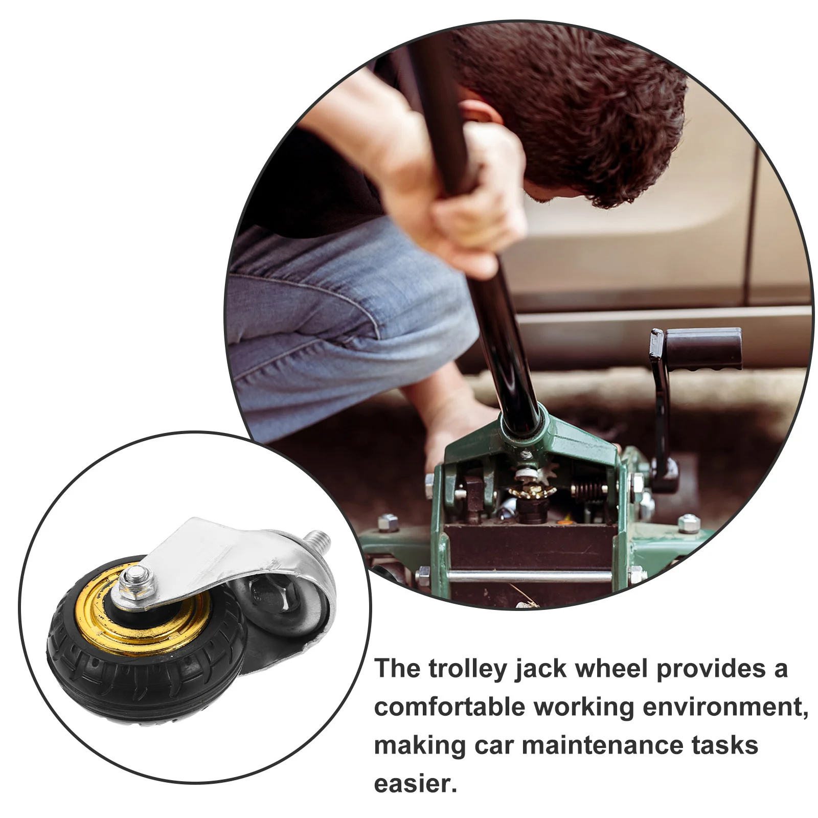 

Swivel Oil Machine Caster Wheel Heavy Duty Professional Automotive Service Cart Replacement Garage Jack Wheel for Pneumatic Oil