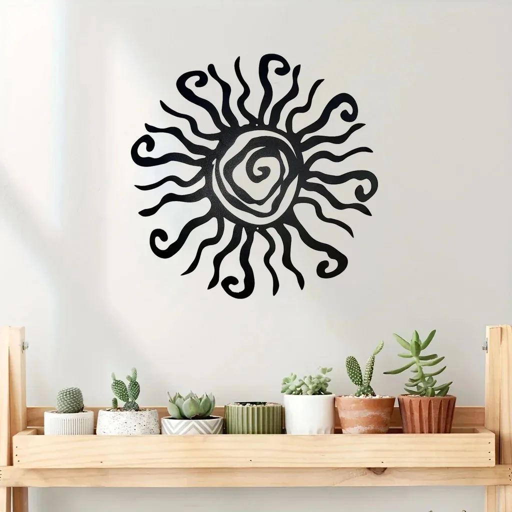 Crafts Wacky Sun Metal Wall Art Outdoor Decor 18 Inches Rust Proof Wall Sculpture Ideal For Garden, Home, Patio And Bedroom