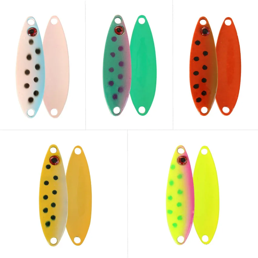 5pcs/Lot 3g/3.5cm Fishing Spoon Bait Artificial Lures Bass Lure Fishing Jig Trout Bait