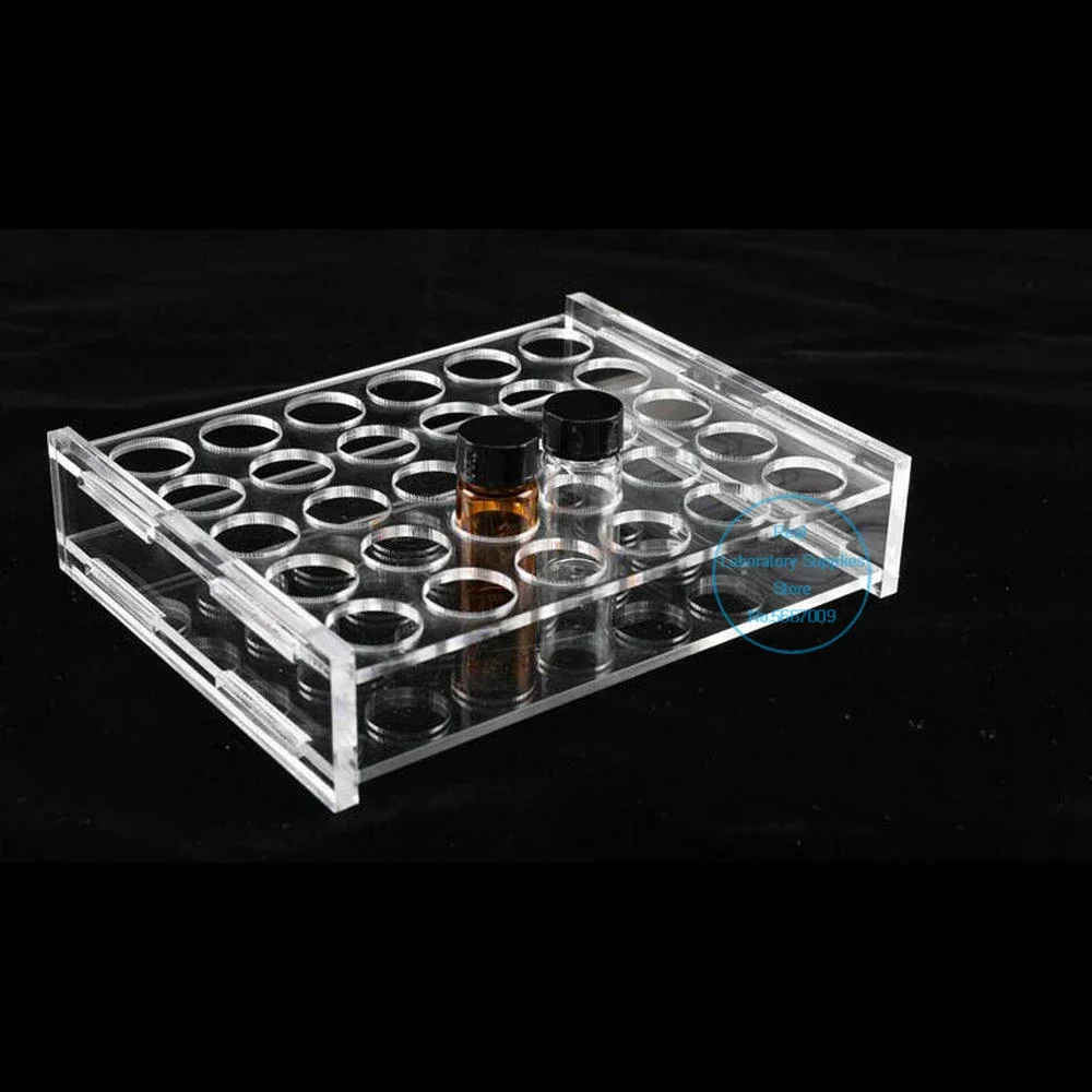 1pcs Clear Organic glass 3ml to 60ml sample bottle holder perspex Chromatographic sample bottle Rack For School Lab