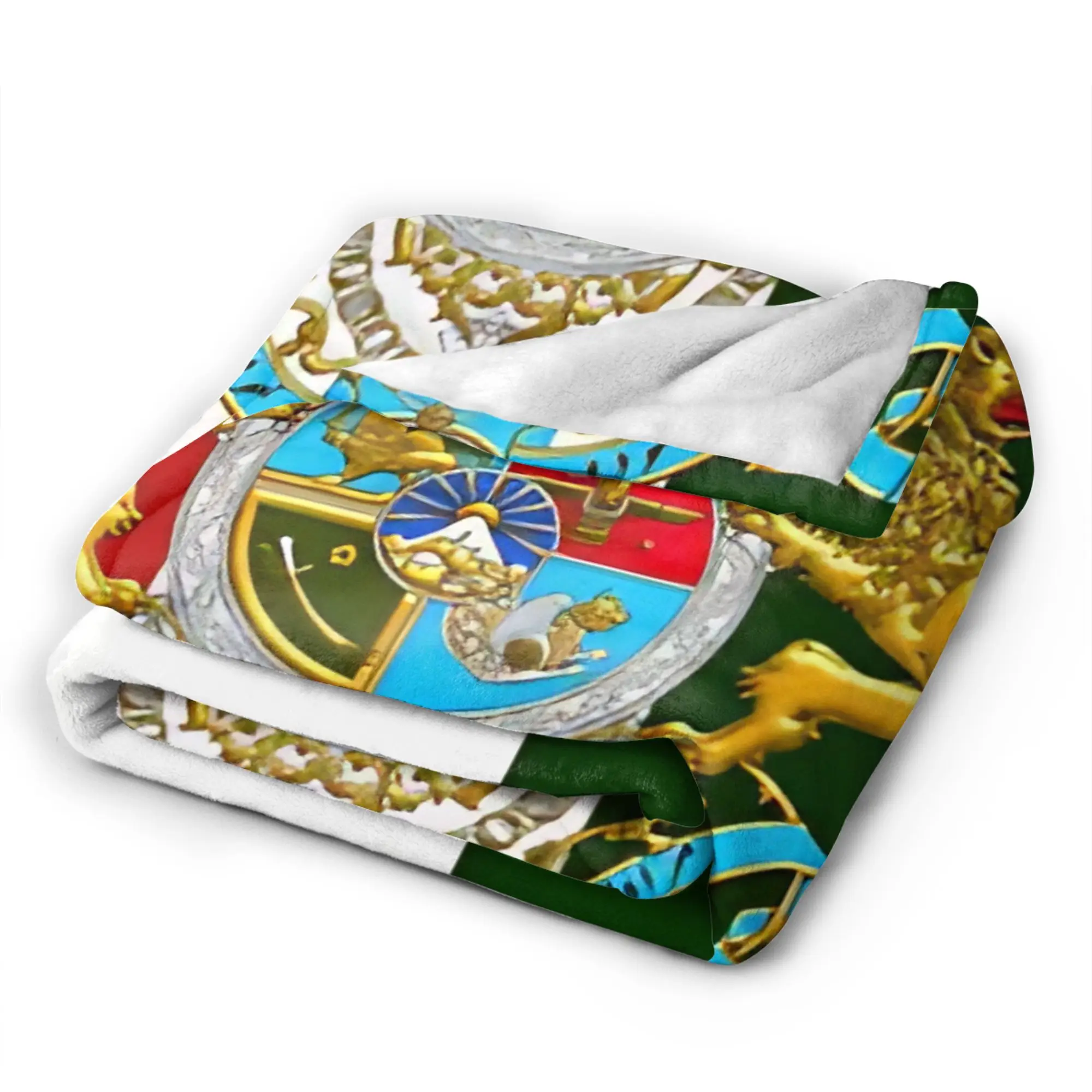 Soft Blanket Camping Iranian Imperial Coat of Arms of Iran Pahlavi Dynasty Throw Blanket Trend  Bedspread For Chair Sofa Bed