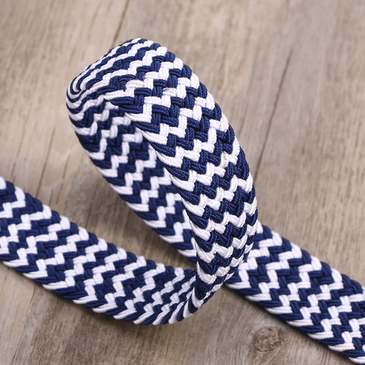 

Elastic Woven Stretch Waist Belt For Men Women Plain Webbing Alloy Buckle Breathable Fabric Canvas Strap Blue White