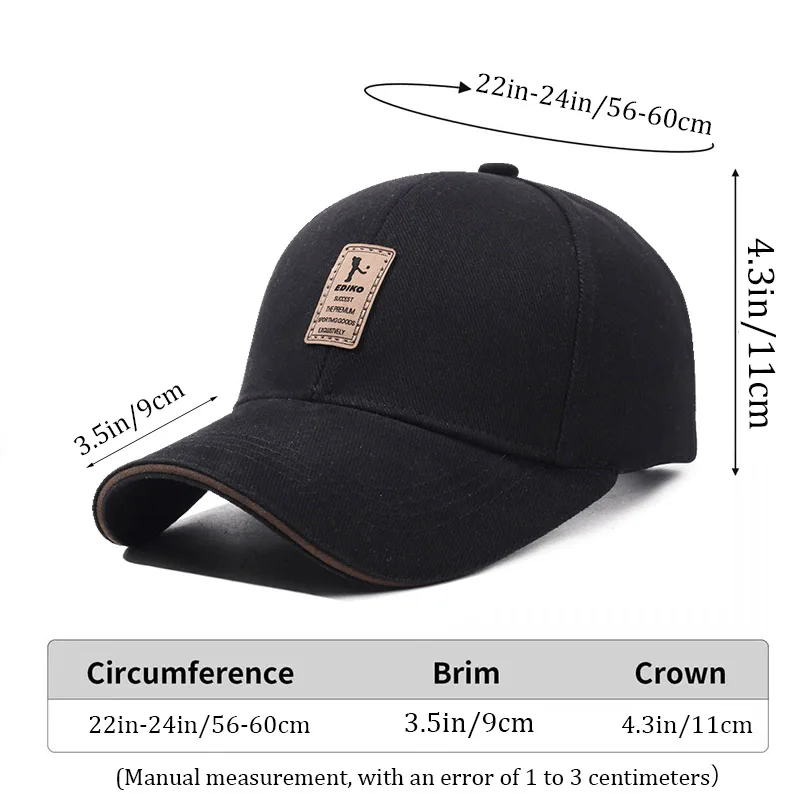 قبعة بيسبول متعددة الاستخدامات من القطن الخالص عالية الجودة على الطراز الكوري. يمكن للرجال ارتداء قبعات البيسبول الناعمة للترفيه في الهواء الطلق طوال العام