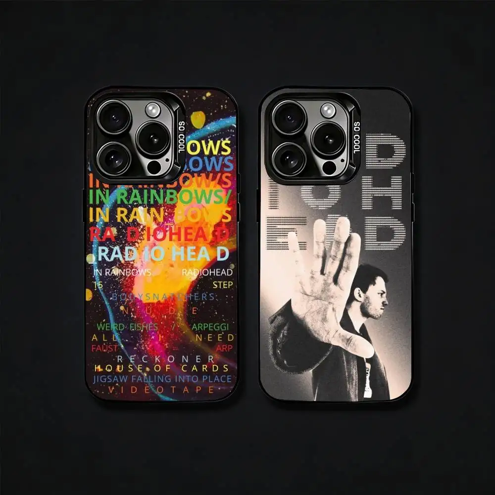 

Fashion Band R-Radiohead Phone Case For iPhone17, 16,15,14,13,12 Pro Max Black Candy Matte Shockproof Cover