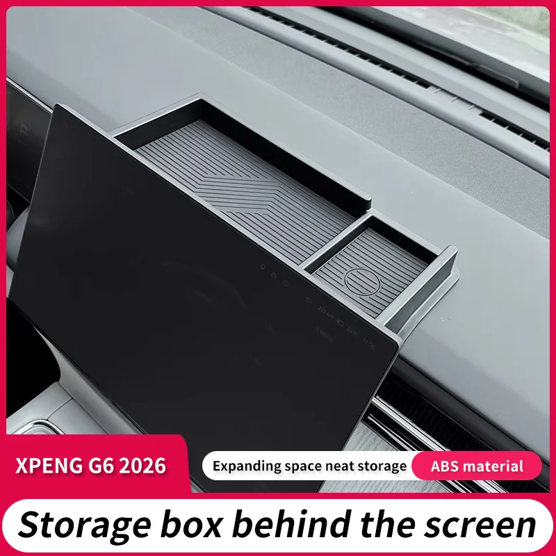 

For Xpeng G6 2026Car Dashboard Silicone Storage Box Behind Screen Box Waterproof Dirt-resistant Organizer Case Interior