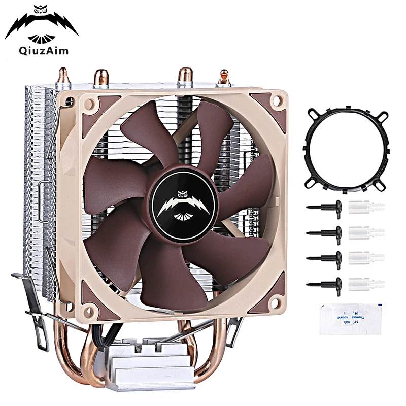 QiuzAim Fan Heater 1200 Tower Type Radiator 2 Heat Pipe CPU Cooling Fans Installing LGA775 115x 1200 1700 1366 am3 am4 am5 amd