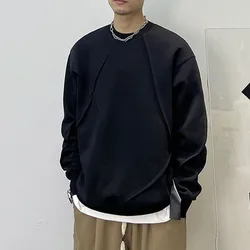 Neue Herbst/Winter koreanische Ausgabe trend ige einfarbige Design Sinn Rundhals ausschnitt verdickt lose vielseitige schöne Herren pullover