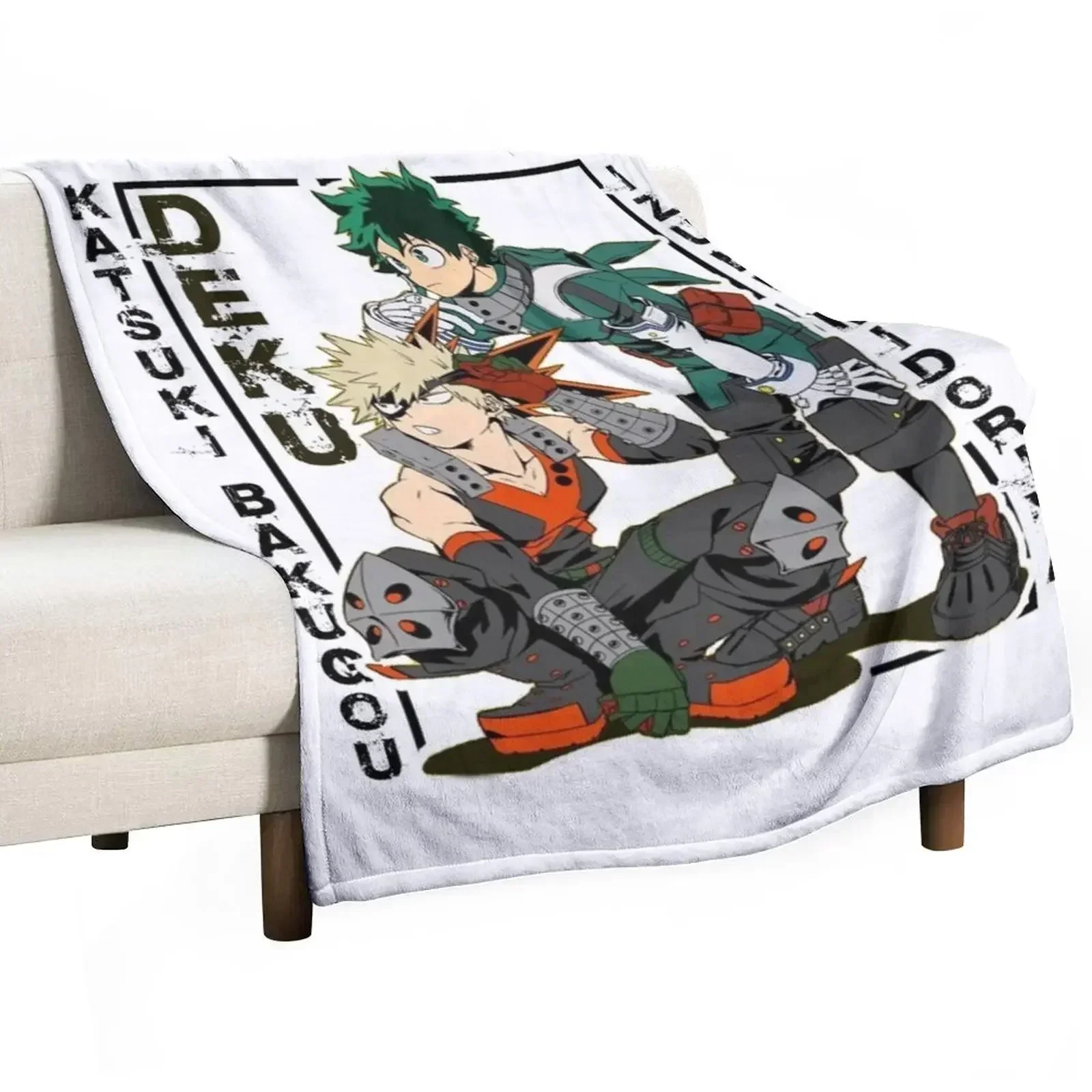 izuku midoriya & Katsuki Bakugou Throw Blanket Elegant Warm Throw Blanket for Hotel Home