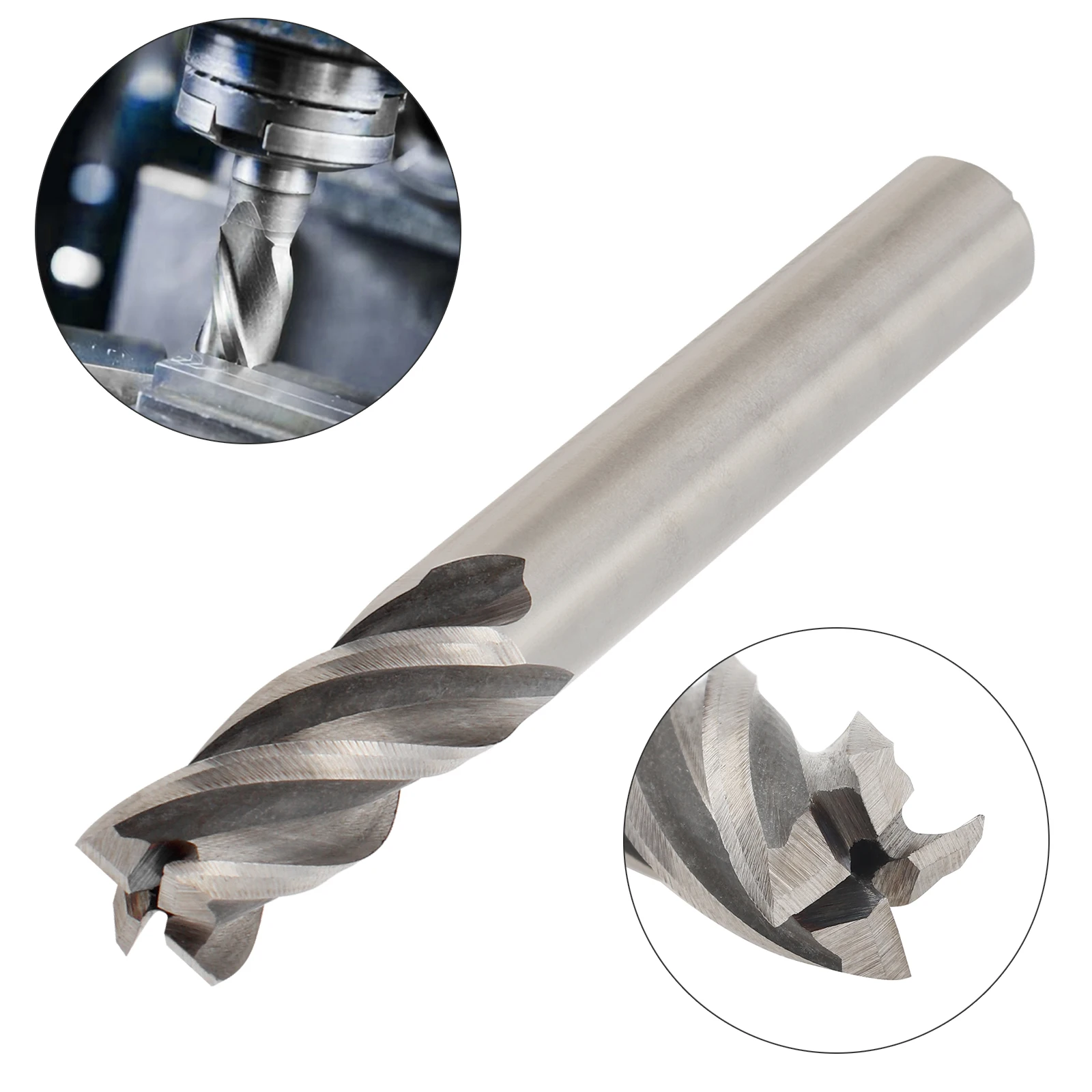 

12mm 4 Flute HSS & Aluminum End Mill Cutter for CNC Die Processing with Super Hard Straight Shank, HSS Aluminum End Mill Cutter