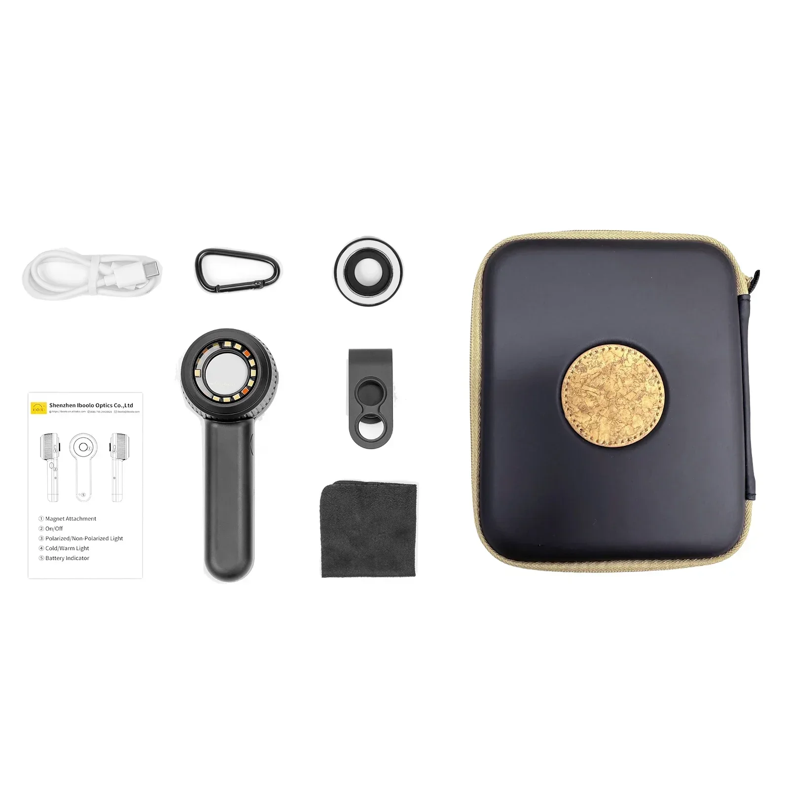 Dermatoscópio profissional sem contato IBOOLO DE-3100 PRO Advance com luz polarizada e UV a melhor dermatoscopia do mundo